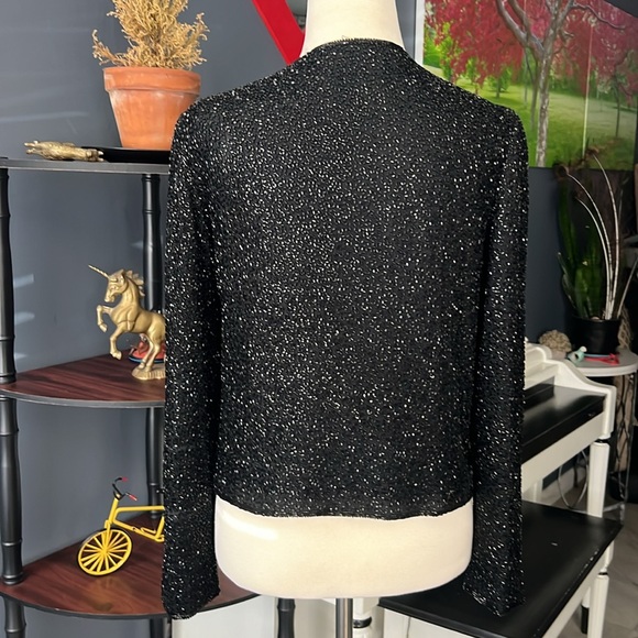 Sean Collection elegant sequins cropped blazer size M - Picture 5 of 9